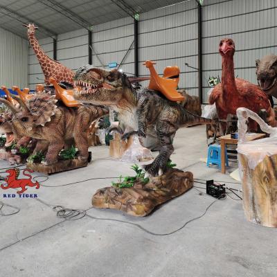 China Animatronic T Rex Dino Riders, aangepaste pretparkdinosaurus Te koop