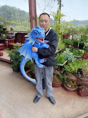 중국 어린이 매력적인 실리콘 스폰지 공룡 손 인형 시뮬레이션 아기 공룡 인형 모델 판매용