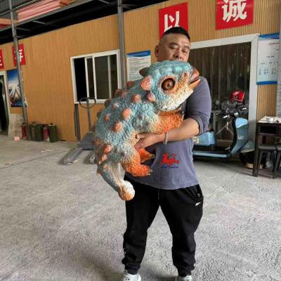 China Life Size Animatronics Realistic Dinosaur Hand Puppets Ankylosaurus for sale