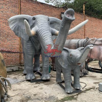 China Theme Park Realistic Animatronic Animals Life Size Elephant Customized for sale