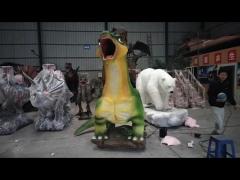 2.5m Height Animatronic Dinosaur Customized Basket Shoot