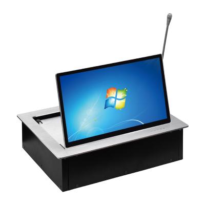 China Concealed / Stable Conference System Motorized Flip Up Desktop Computer LCD Monitor Lift for sale