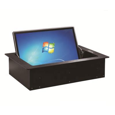 China Meet Desk Motorized Flip Up Monitor Lift For Conference System for sale