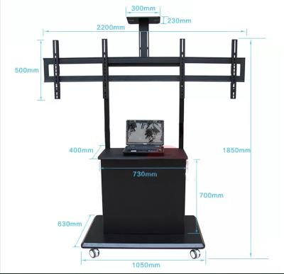 China Home Office / Modern Universal Adjustable Height LCD TV Floor Stand Portable Custom Made Living Room Wall Stand With Camera Tray for sale