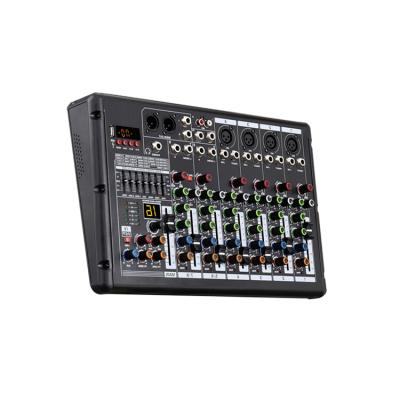 China Low MOQ Profesional Live Broadcast Plain Audio Mixers DJ Produces Digital Wholesale Kartu audio Suara and Metal+plastic mixer for sale