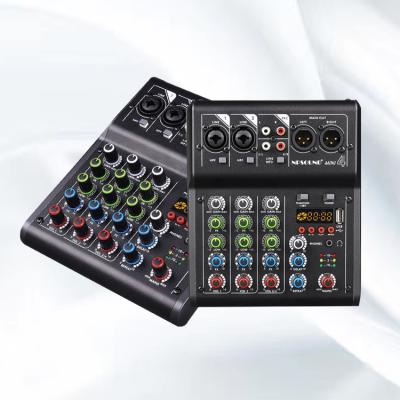 China Metal+plastic Wholesale 4 Channel Professional Digital Mixing Console Mini Audio Mixer for sale