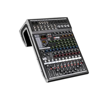 China Professional Metal Radio Console USB Sound Mixing Interface Computer Input 48V Phantom Power Monitor Audio Mixer For Input for sale