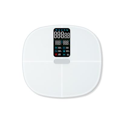 China WITH ITO COVER body fat balance smart scale smart scale anti-skid heart rate body fat scale TPU glass high quality for sale