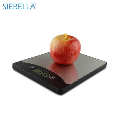 China Weight Function Platform Cutting Digital Electronic Support Scale Kitchen Stainless Steel Weight Function Single Battery LCD Display BSCI 1x3v CR2032 for sale