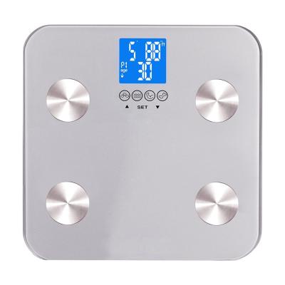 China Blue Body Weight Black-light IOS Measurement App Connect Personal Digital Body Fat Scale for sale