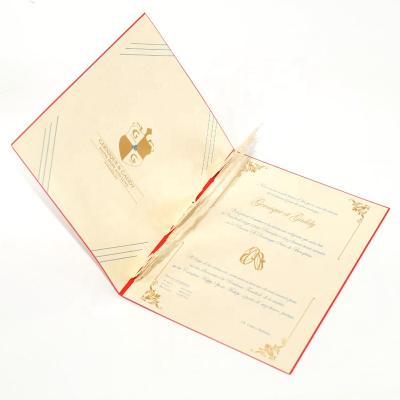 China Custom Indian Wedding Invitation Luxurious India Laser Cut Greeting Card for sale