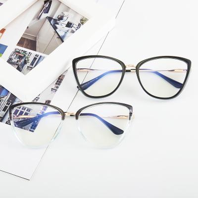 China Wholesale Cateye Tr90 Blue Light Anti Blocking Glasses Design Ladies TR90 87033Fashion Spring Hinged Soft Light Ideal Optical Frame Eyeglasses for sale