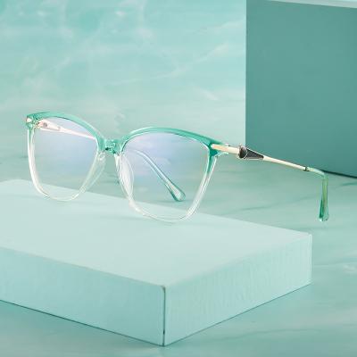 China Anti Blue Light Blocking Luxury Fiber Optic Frames Luxury Glass Rhinestone Frame TR90 87031 Blue Light Distribution for sale