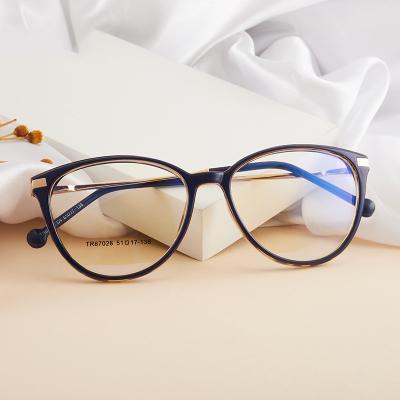 China Women TR90 Spring Hinge Glasses Women TR90 Blue Light Blocking Optical Blue Light Frames TR90 87026New Anti Drop Shipping for sale