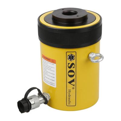 China Heavy Load 700 Bar RCH-1211 Single Acting Hollow Plunger Lift Ram Piston Hydraulic Cylinder for sale