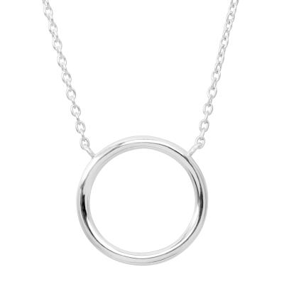 China CLASSIC Simple Open Circle Life Round Eternity Pendant Necklace for sale