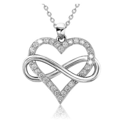 China CLASSIC Love Heart Infinity Zircon Pendant Necklace For Women for sale