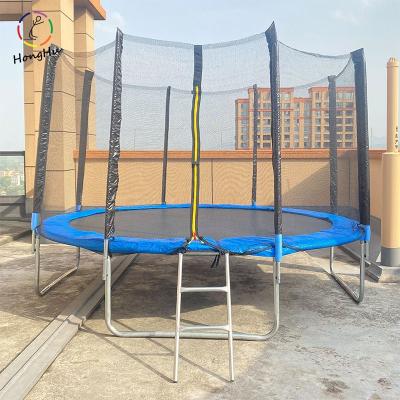 China With Protective Net Hot Selling Outdoor Fitness 55inch Mini Trampoline Park With Safety Net Around Bed Trampoline Jumping Kids for sale