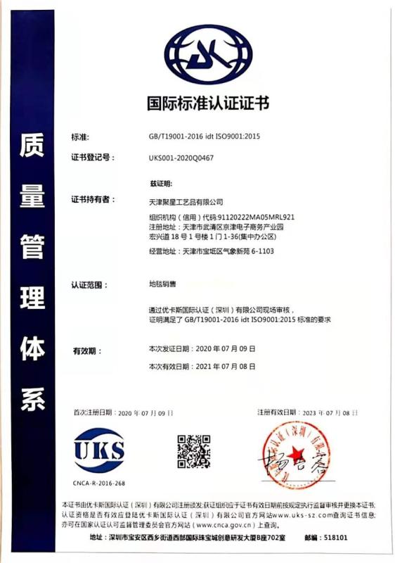 ISO9001 - Tianjin Lisa International Trade Co., Ltd.