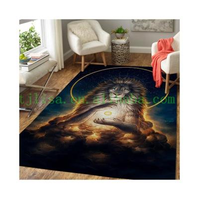 China Low Price Washable Rug Geometric Print Attraction Patterns Carpets Custom Rug For Living Room for sale