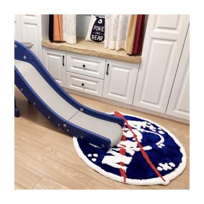 China NASA 2022 Irregular Shaped Rug Round Washable Creative Window Carpet Living Room Cartoon Carpet for sale