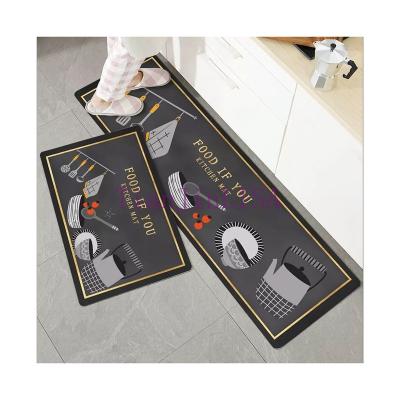 China USA Amazon Design Popular Custom Printed Washable Washable PVC Floor Mat Non Slip Waterproof Cover Kitchen Mat for sale