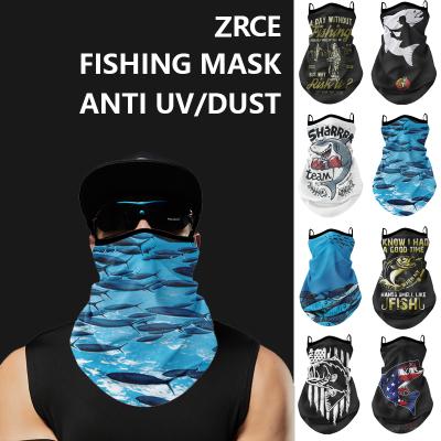 China Multifunctional Outdoor Sports Increasing Fishing Facemask Cover Neck Scarf Bandana With Ear Loop 3d Print Balaclava Mask Men OEM Wholesale for sale