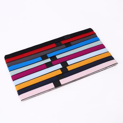 China Wholesale Cheap Sports Yoga Sweat Running No Sweat Sweat Sweatband Custom Logo 24*1.3cm Multi Color Slip Factory Price for sale