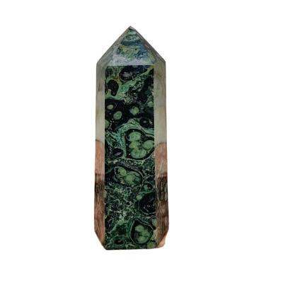 China Europe new arrival big size kambaba quartz crystal natural green magic wands healing crystals tower stones head for decoration for sale