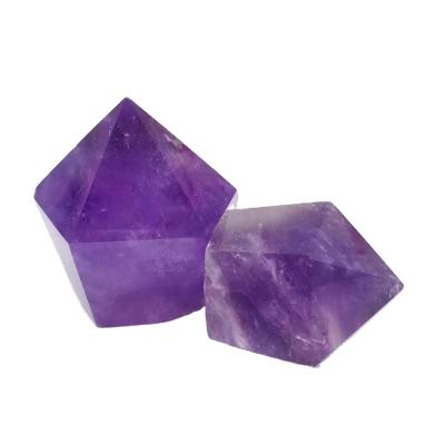 China Wholesale High Quality Natural Point Crystal Throat Chakra Crystal Point Amethyst From China Cut Low Point for sale