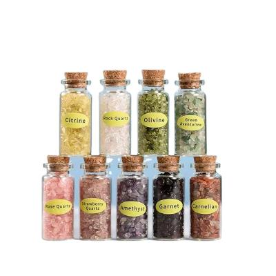 China Natural Gravel Mini Glass Wishing Bottle Crystal Chips Bottle from China quartz for sale