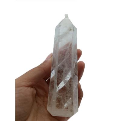 China Europe New Product Natural Healing Reiki Crystal Wand Big Size Clear Quartz Wand Point For Feng Shui Decoration for sale