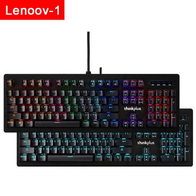 China Anti-ghosting Lenovo thinkplus keyboard Axis TK230 TK200 mechanical mixed cyan monochrome mixed color gaming flex desktop for sale