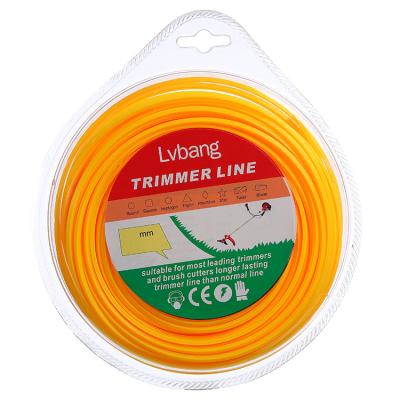 China 2-Stroke 2.4mm Small Square Nylon Blister Grass Trimmer Line For Grass Cutting for sale