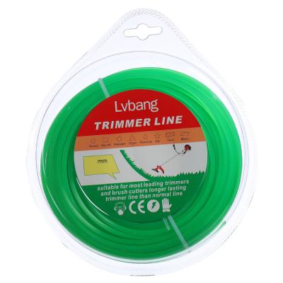 China 2-Stroke 2.4mm Small Round Efficient Colorful Nylon Grass Cutter Blister Grass Trimmer Line for sale