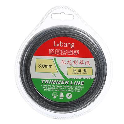 China 2-Stroke 3.0mm Medium Twist High Quality Cutters Line Blister Grass Trimmer Line for sale