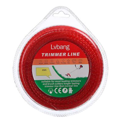 China 2-Stroke 3.0mm Big Twist Grass Cutter Blister Pack Nylon Cheap Grass Trimmer Line for sale