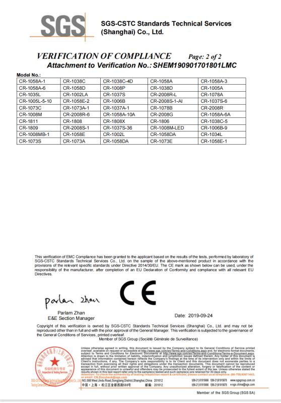 CE - Ningbo Tywit Electric Appliance Co., Ltd.