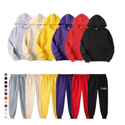 China Breathable Blank Running Two Piece Logo Set Sprinh Custom Matching Hoodie Set Amd Jogger Sweat Suits for sale