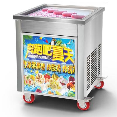 China Pretty Snacks Factory China Supplier Ice Cream Frying Machine Fried Ice Cream Roll Machine Thailand Frying Ice Cream Machine for sale