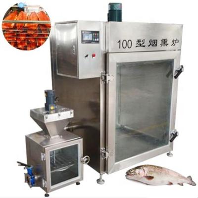 China Automatic production stainless steel cold fish machine sausage smoke high quality industrial smoking oven/meat smoking machine for sale