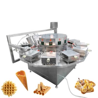 China Commercial Baker Wafer Roll Easy Operation 9 10 12 heads wafer machine/wafer stick machine/snack egg roll maker machine for sale