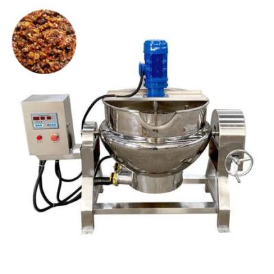 China Vegetable Processing Factory Pot Industrial Cooking Tomato Chili Sauce Jacket Cooking Kettle for sale