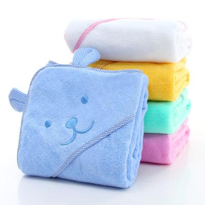 China Hooded Infant Baby Cotton Towel Washcloth Viable Bath Towel for sale