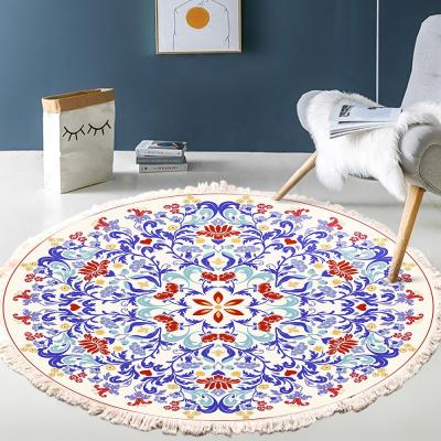 China European and American style modern round carpet rug living room bedroom coffee table carpet round bedside blanket for sale