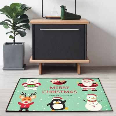 China Non-slip Water Activities Christmas Porch Floor Absorbent Door Mat for sale