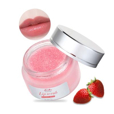 China Wholesale Frosted Exfoliator Lip Scrub Jar Vegan Lip Care Scrub Pink Strawberry Exfoliating Sugar Lip Scrub Organic for sale