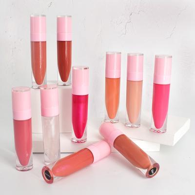 China Factory Wholsale Waterproof Makeup Your Own Seller Pink Lipstick Lip Gloss Tubes Long Lasting Lip Gloss for sale