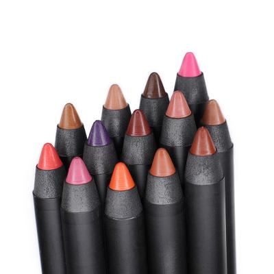 China Waterproof Wholesale 13 Color Private Label Lipliner Waterproof Lip Liner Wholesale Nude Lip Liner With Box for sale