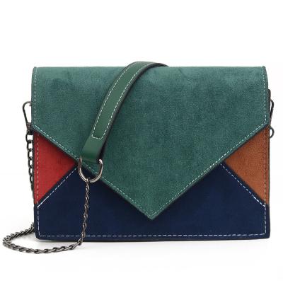 China 2022 New Han Edition Tiktok Oblique Cross Chain Bag Retro Color Geometry Small Hump PORTABLE Square Shoulder Temperament One for sale